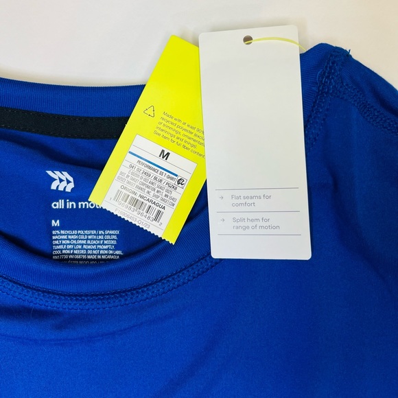 All in Motion Performance Short Sleeve Tee ~ Med ~ Royal Blue ~ NWT - Picture 3 of 6